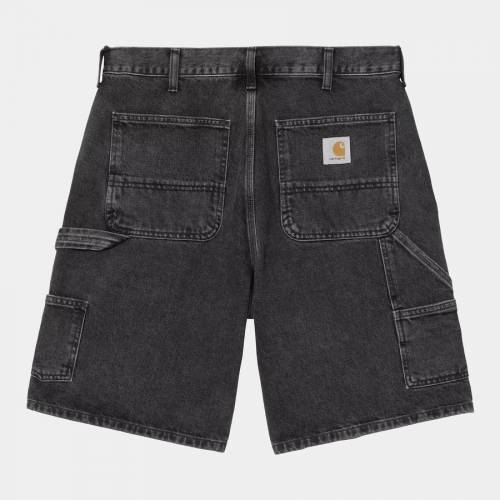 Carhartt WIP Double Knee Short - Black (Stone Washed)