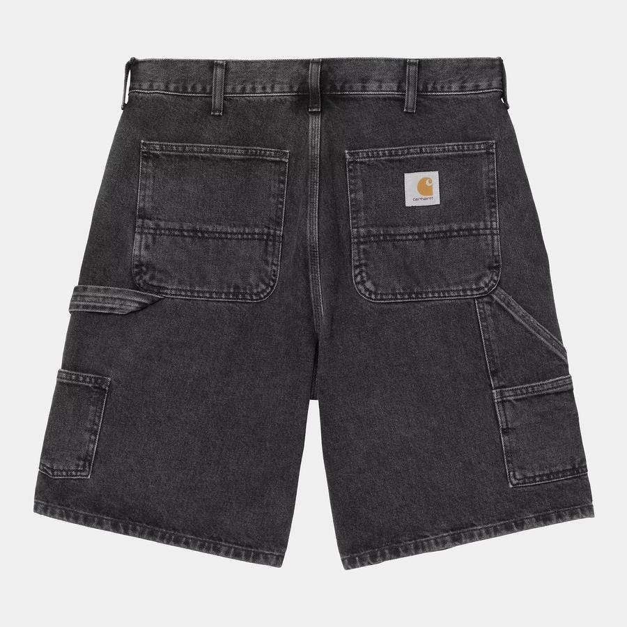 Carhartt WIP Double Knee Short - Black (Stone Wash...