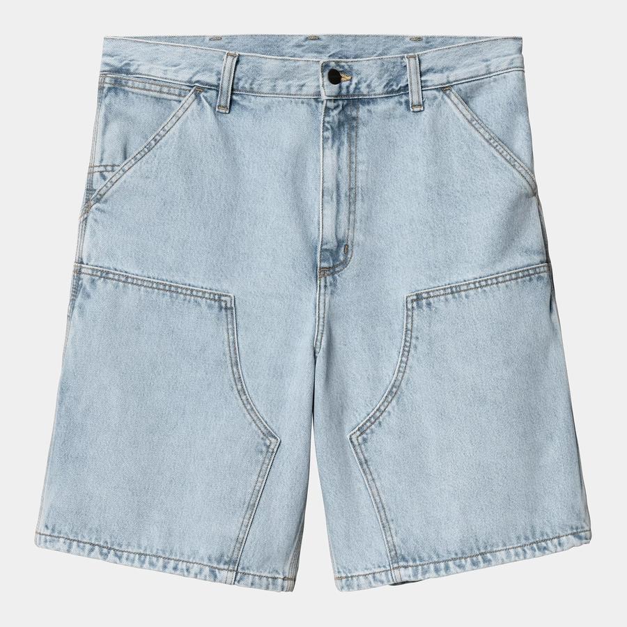 Carhartt WIP Double Knee Short - Blue (Heavy Stone Bleached)