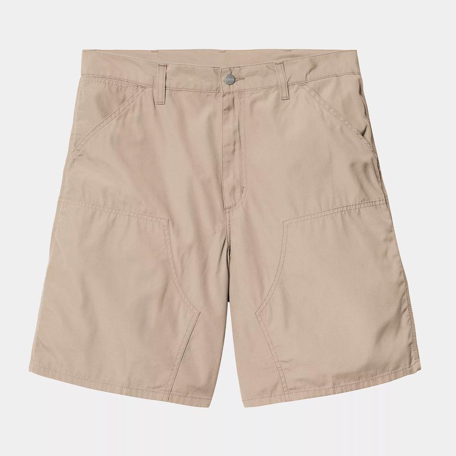 Carhartt WIP Double Knee Short - Wall (Rinsed)
