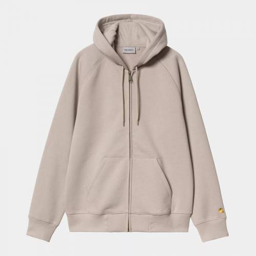 Carhartt WIP Hooded Chase Jacket - Dusky Beige / Gold