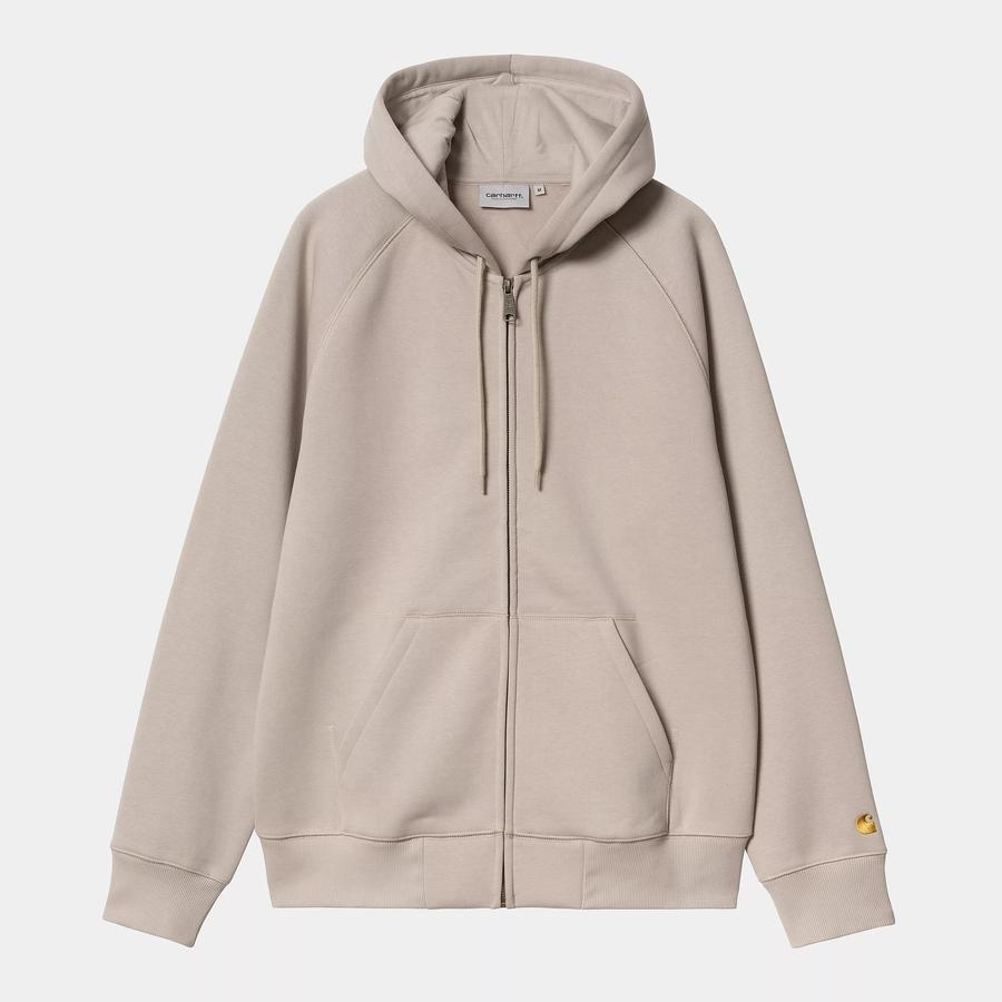 Carhartt WIP Hooded Chase Jacket - Dusky Beige / G...
