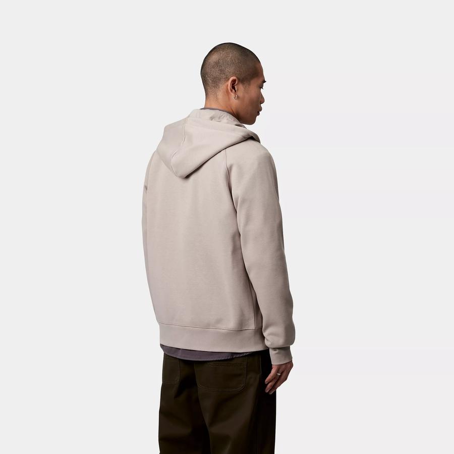 Carhartt WIP Hooded Chase Jacket - Dusky Beige / Gold