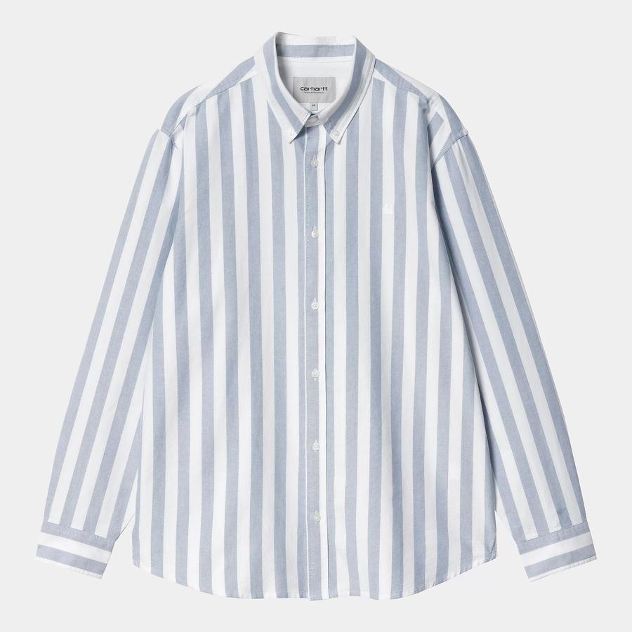 Carhartt WIP L/S Dillion Stripe Shirt - Bleach / W...