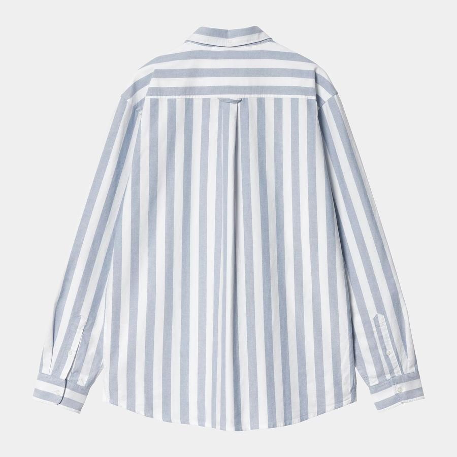 Carhartt WIP L/S Dillion Stripe Shirt - Bleach / White
