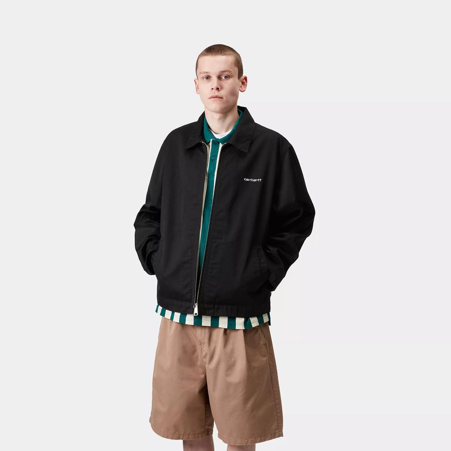 Carhartt WIP Module Script Jacket - Black (Rinsed)