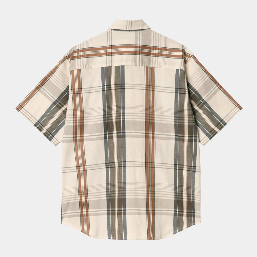 Carhartt WIP S/S Roslin Check Shirt - Natural / Wax