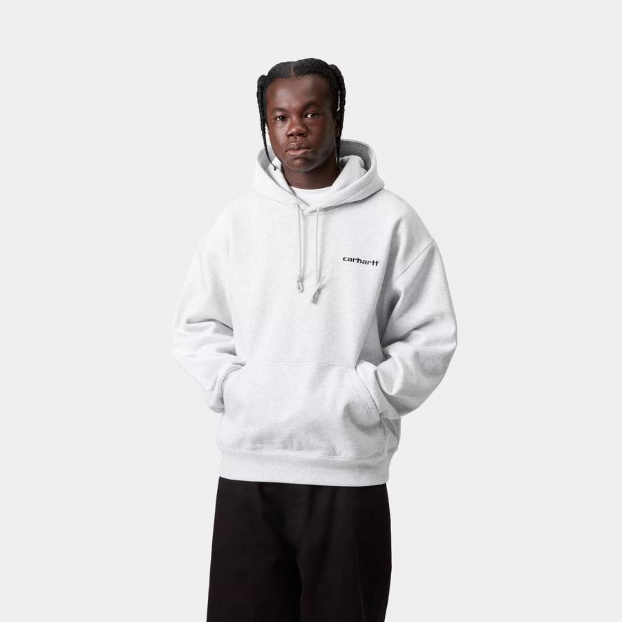 Carhartt WIP Hooded Caps Sweatshirt - Ash Heather