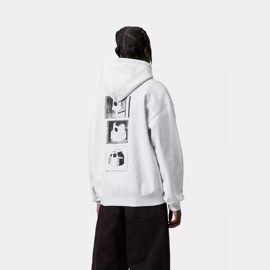 Carhartt WIP Hooded Caps Sweatshirt - Ash Heather