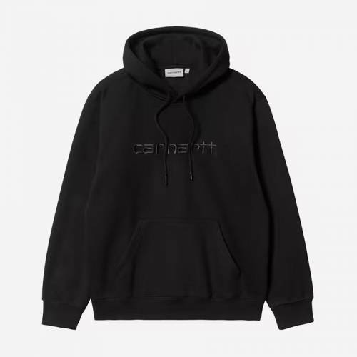 Carhartt WIP Hooded Carhartt Sweatshirt - Black / Black