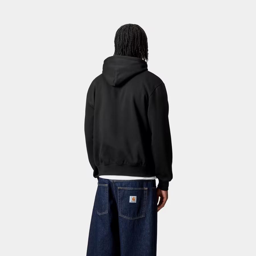 Carhartt WIP Hooded Carhartt Sweatshirt - Black / Black