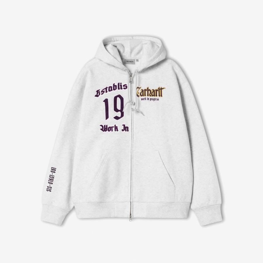 Carhartt WIP Hooded Dual Sweat Jacket - Ash Heathe...