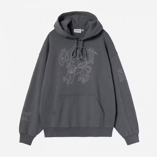 Carhartt WIP Hooded Hackwork Sweatshirt - Porphyry / Fleur De Sel