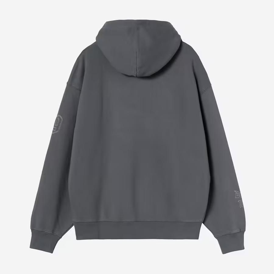 Carhartt WIP Hooded Hackwork Sweatshirt - Porphyry / Fleur De Sel
