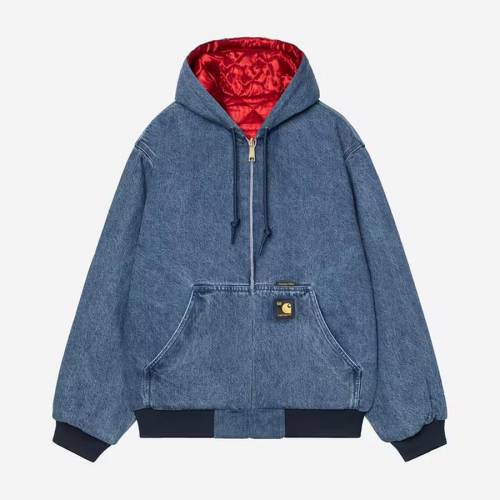 Carhartt WIP OG Active Jacket 50th Anniversary Edition - Denim Blue / USA Red (Stone Bleached)