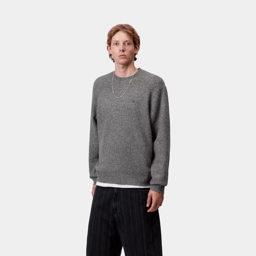 Carhartt WIP Curtis Sweater - Tangled Graphite