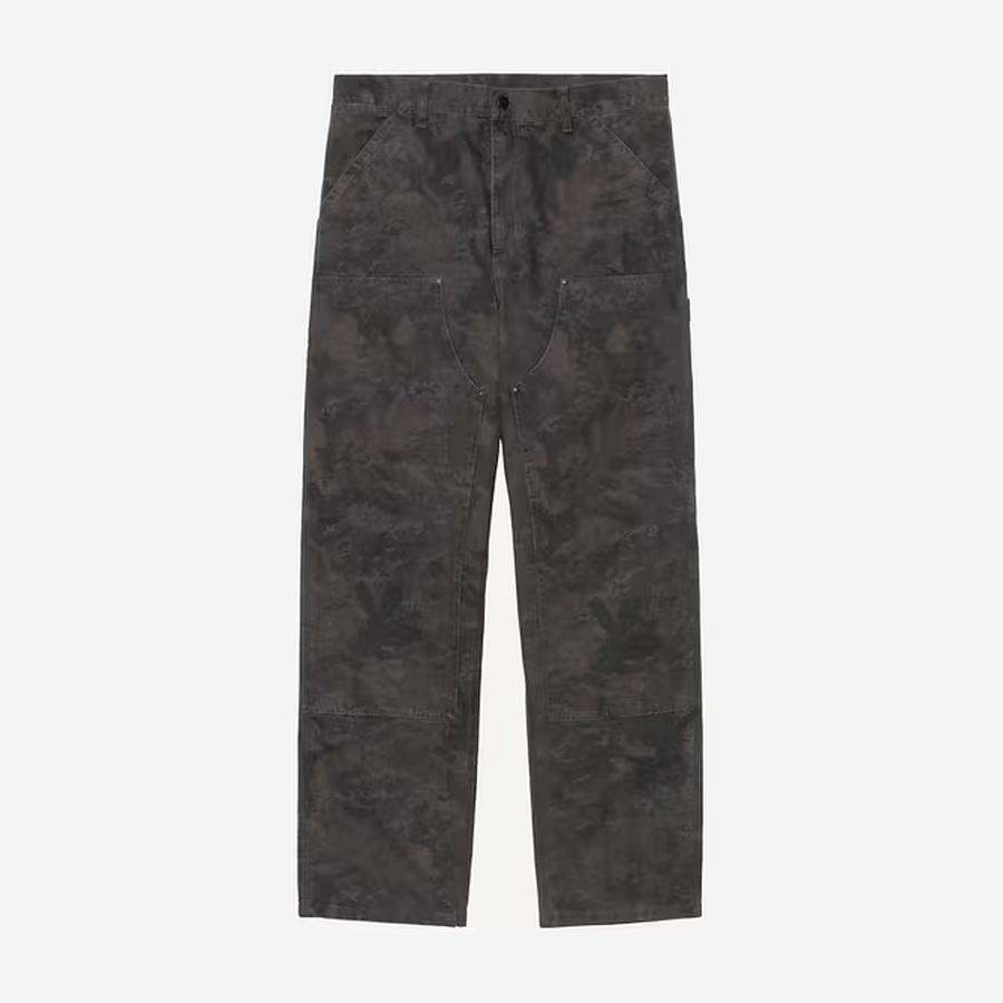 Carhartt WIP Double Knee Pant - Camo Combi Green / Graphite (Garment Dyed)