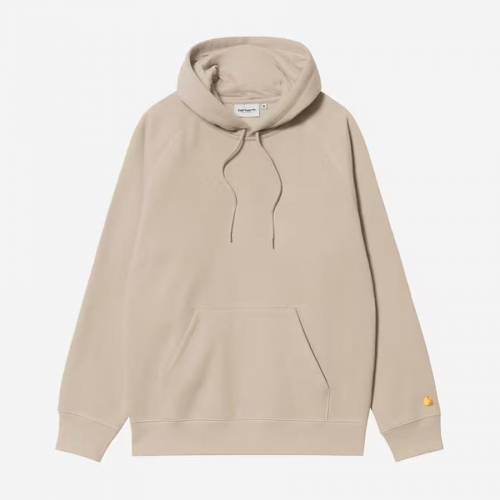 Carhartt WIP Hooded Chase Sweatshirt - Fleur De Sel / Gold