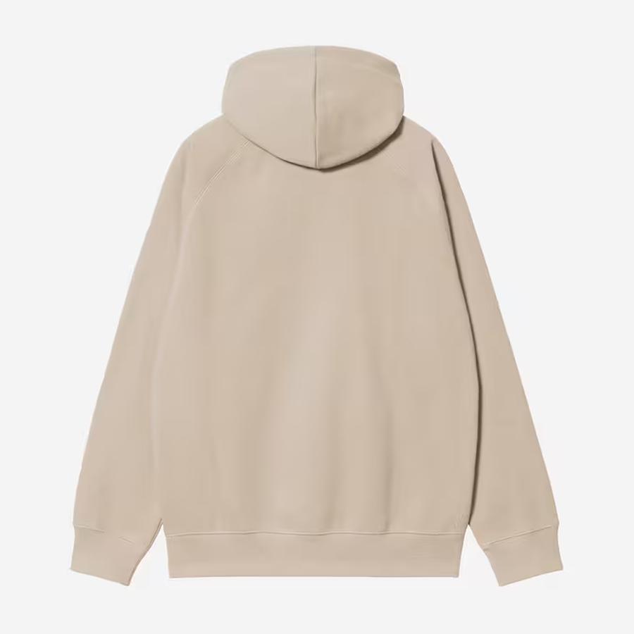 Carhartt WIP Hooded Chase Sweatshirt - Fleur De Sel / Gold