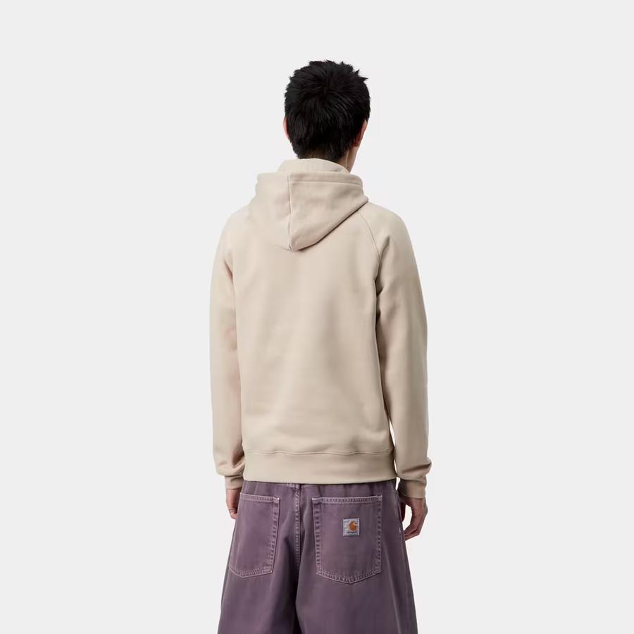 Carhartt WIP Hooded Chase Sweatshirt - Fleur De Sel / Gold