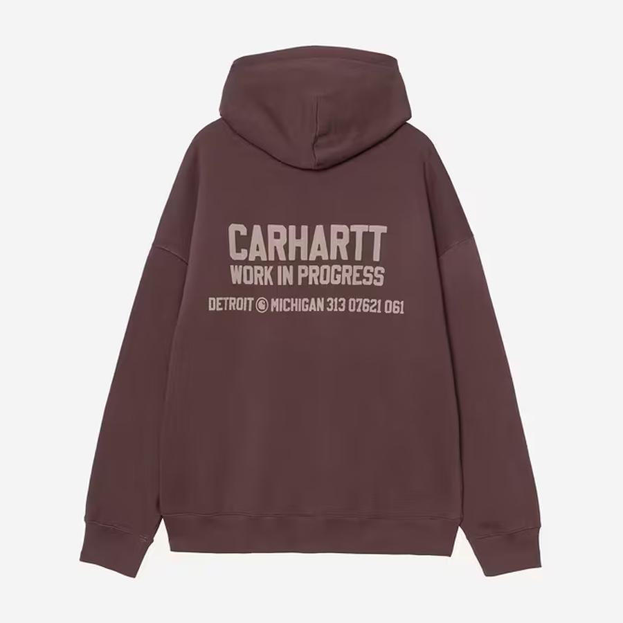 Carhartt WIP Hooded Distance Sweatshirt - Palisander (Stone Dyed)
