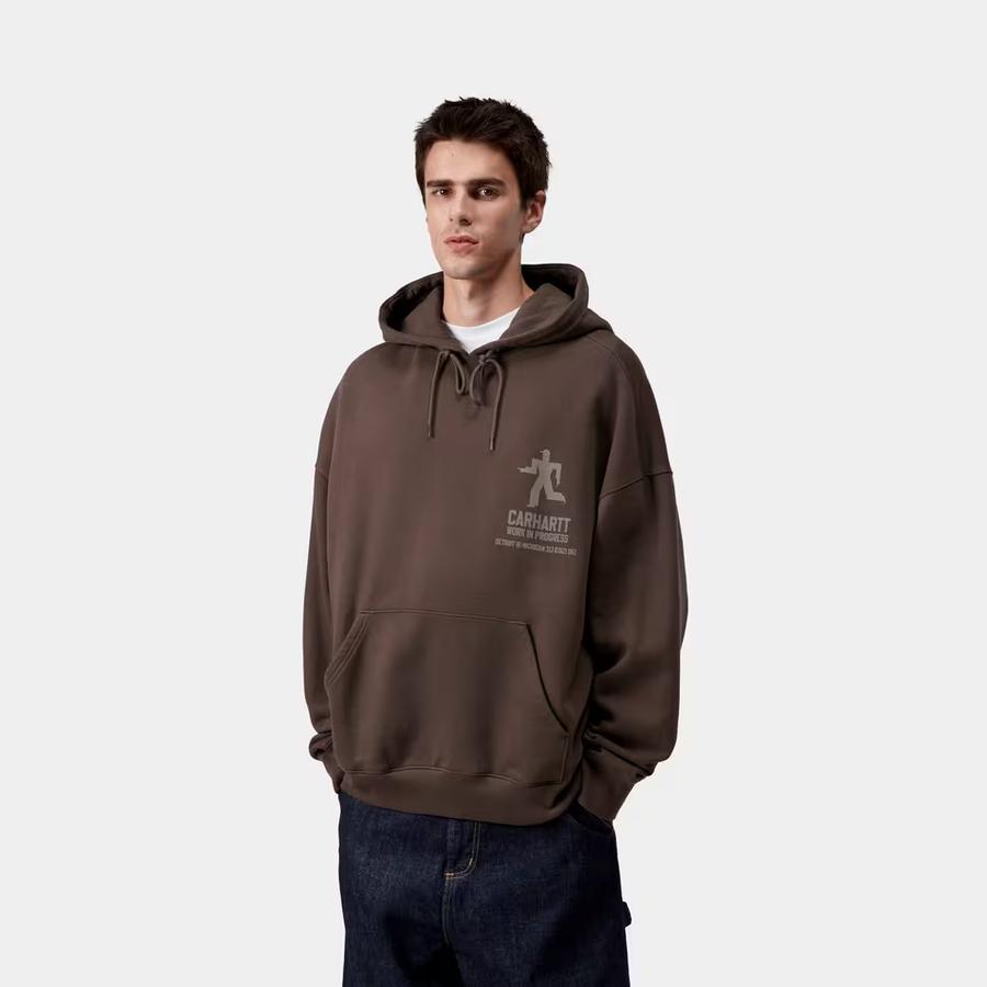 Carhartt WIP Hooded Distance Sweatshirt - Palisander (Stone Dyed)
