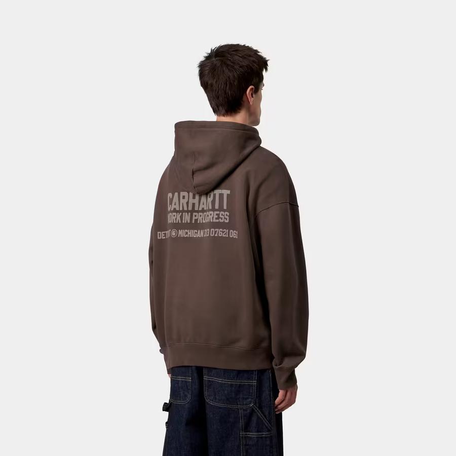 Carhartt WIP Hooded Distance Sweatshirt - Palisander (Stone Dyed)