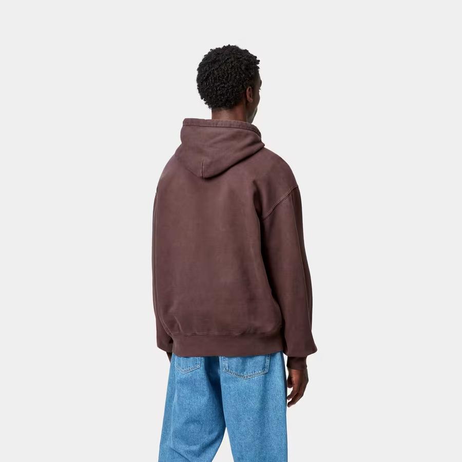 Carhartt WIP Hooded Vista Sweatshirt - Palisander (Garment Dyed)