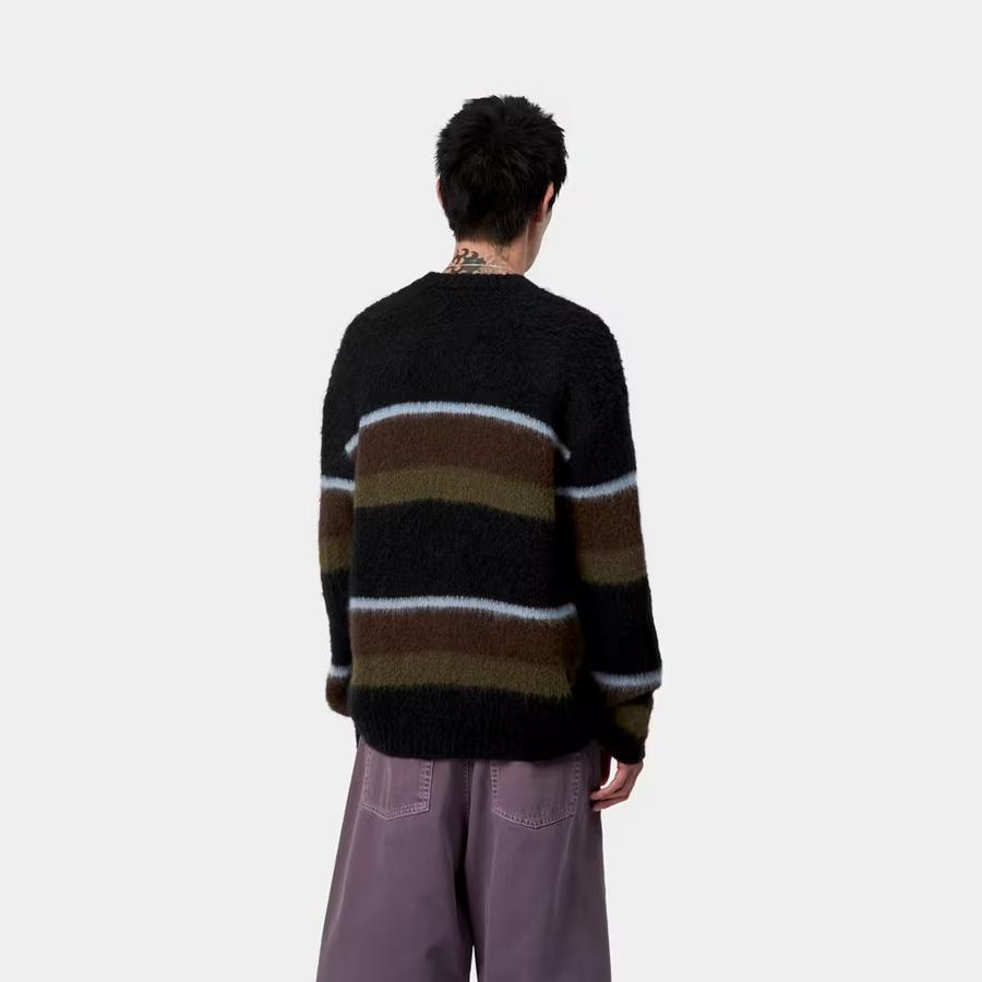 Carhartt WIP Merton Sweater - Sundling Stripe / Palisander