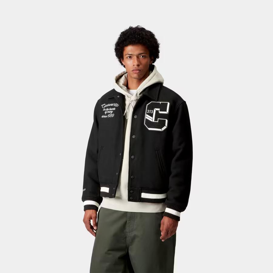 Carhartt WIP World Class Varsity Jacket - Black