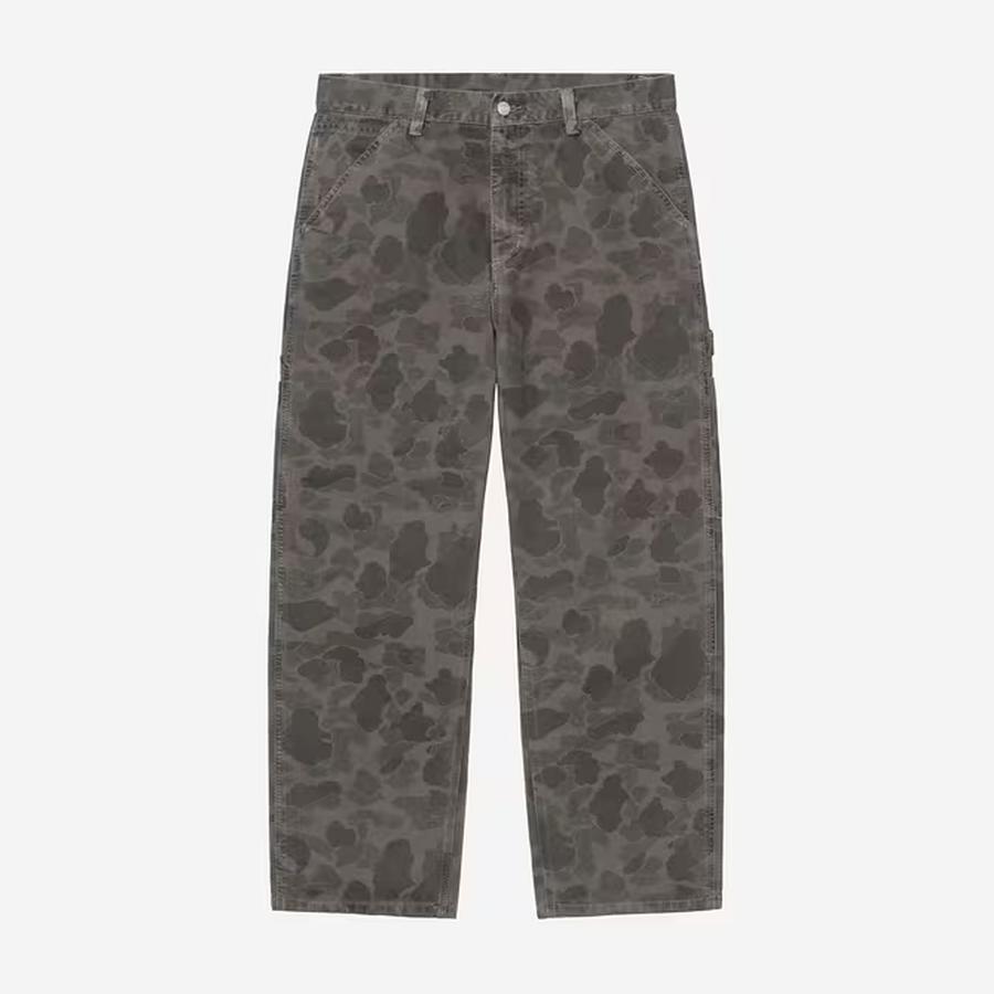 Carhartt WIP Camo Duck Single Knee Pant - Green / Porphyry (Garment Dyed)