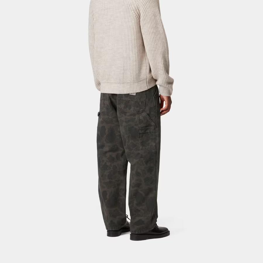 Carhartt WIP Camo Duck Single Knee Pant - Green / Porphyry (Garment Dyed)