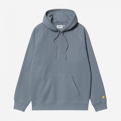 Carhartt WIP Hooded Chase Sweatshirt - Angelite / Gold