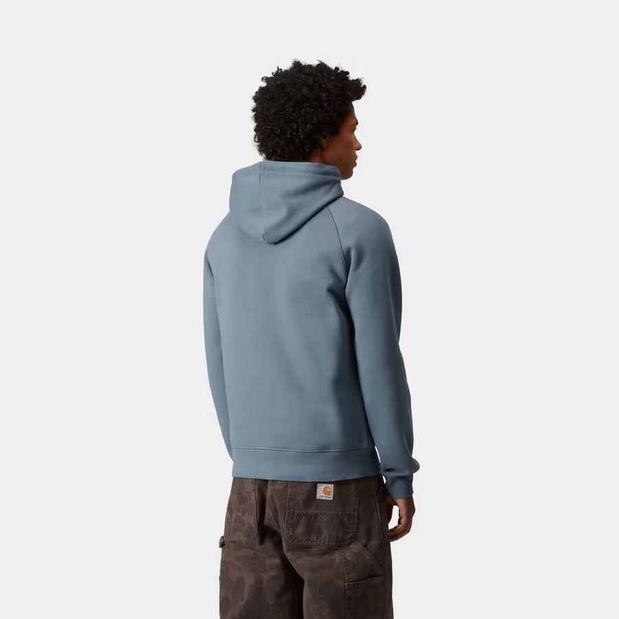 Carhartt WIP Hooded Chase Sweatshirt - Angelite / Gold