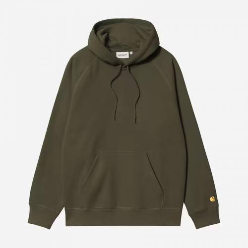 Carhartt WIP Hooded Chase Sweatshirt - Olive / Gold