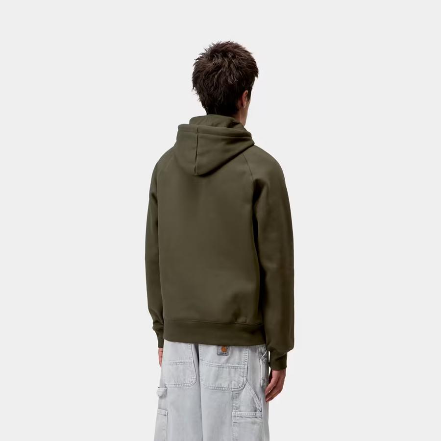 Carhartt WIP Hooded Chase Sweatshirt - Olive / Gold