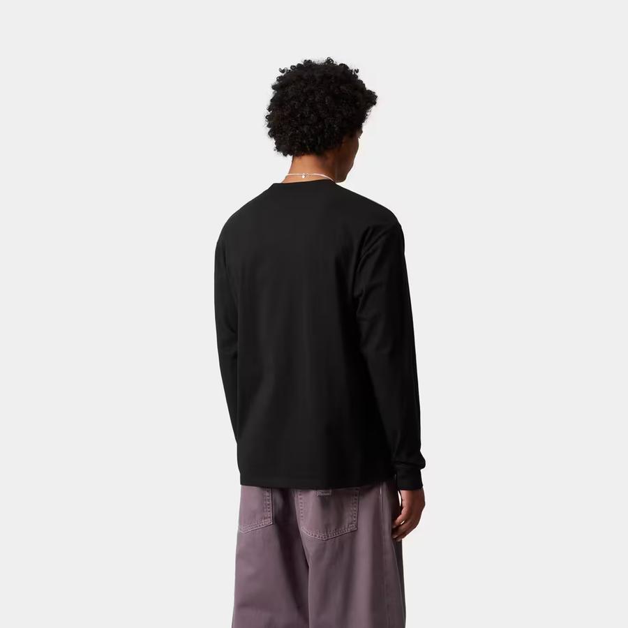 Carhartt WIP L/S Pocket Heart T-Shirt - Black / Black