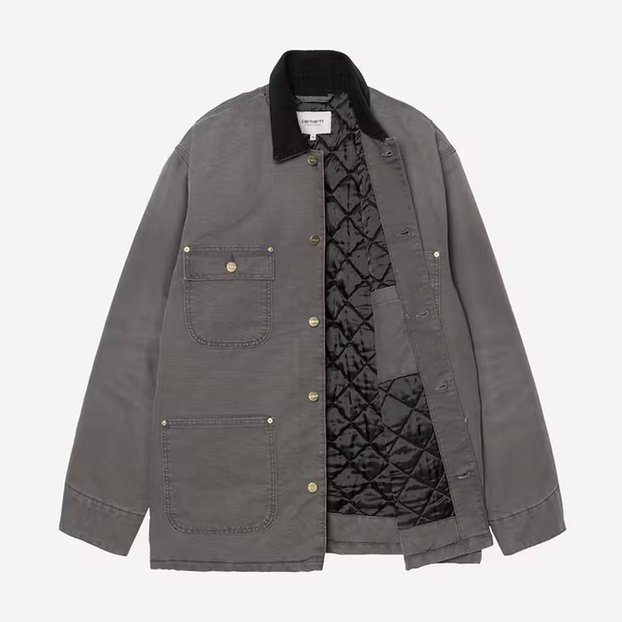 Carhartt WIP OG Chore Coat - Graphite / Black (Stone Canvas)