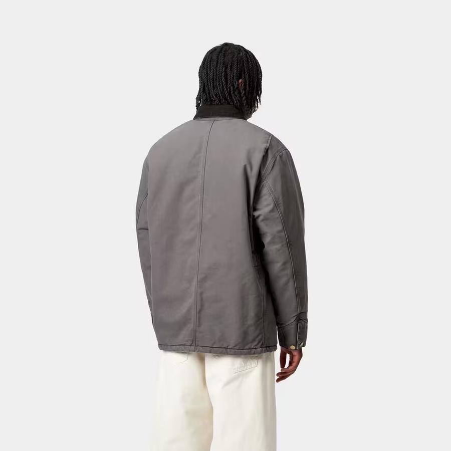 Carhartt WIP OG Chore Coat - Graphite / Black (Stone Canvas)