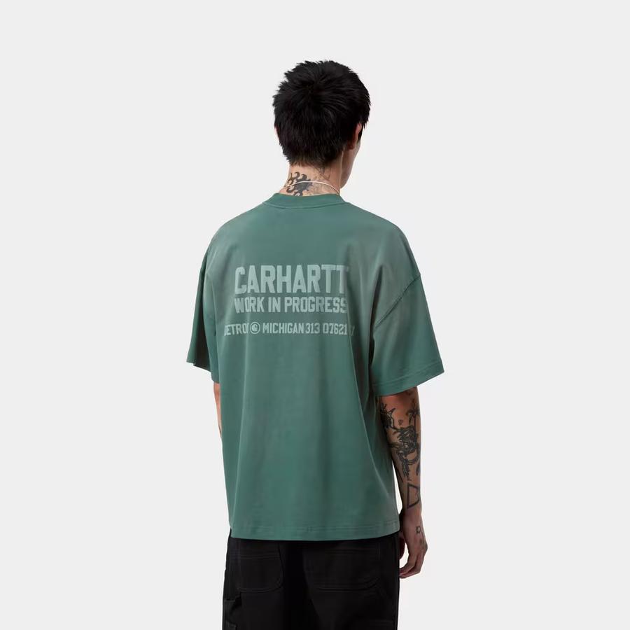 Carhartt WIP S/S Distance T-Shirt - Dark Fir (Stone Dyed)
