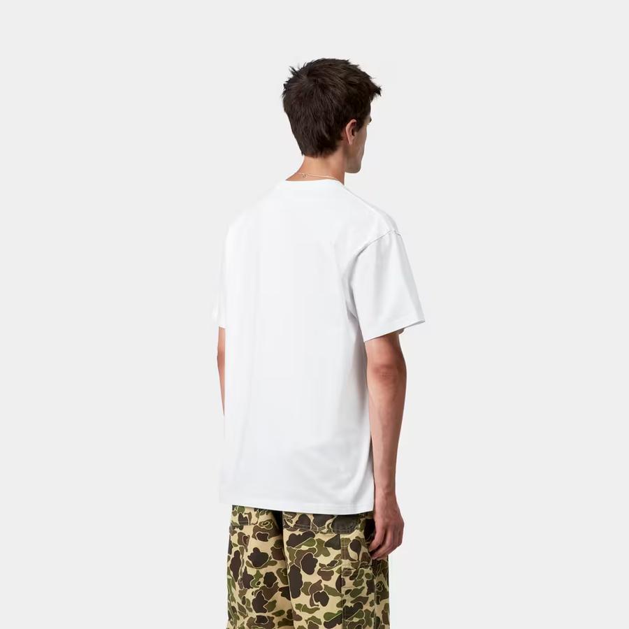 Carhartt WIP S/S Lightyears Ahead T-Shirt - White (Heavy Stone Wash)