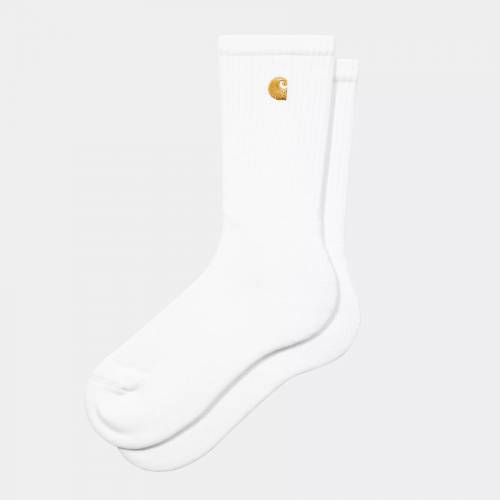 Carhartt WIP Chase Socks - White / Gold
