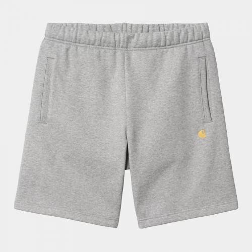 Carhartt WIP Chase Sweat Short - Grey Heather / Gold