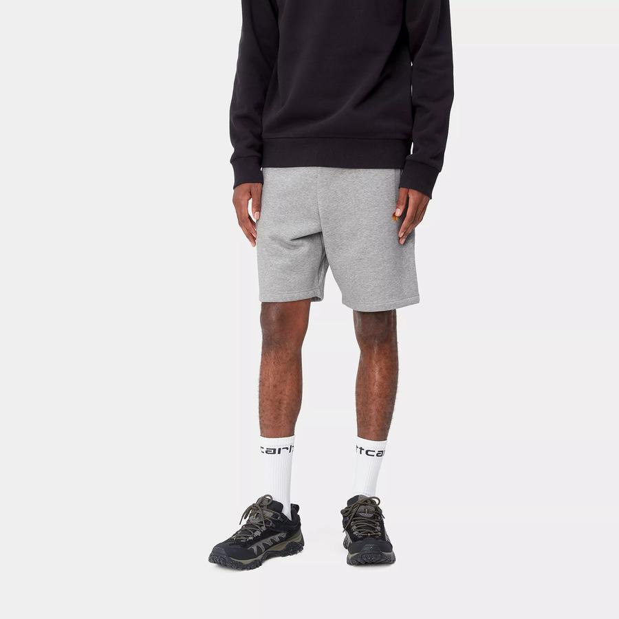 Carhartt WIP Chase Sweat Short - Grey Heather / Gold
