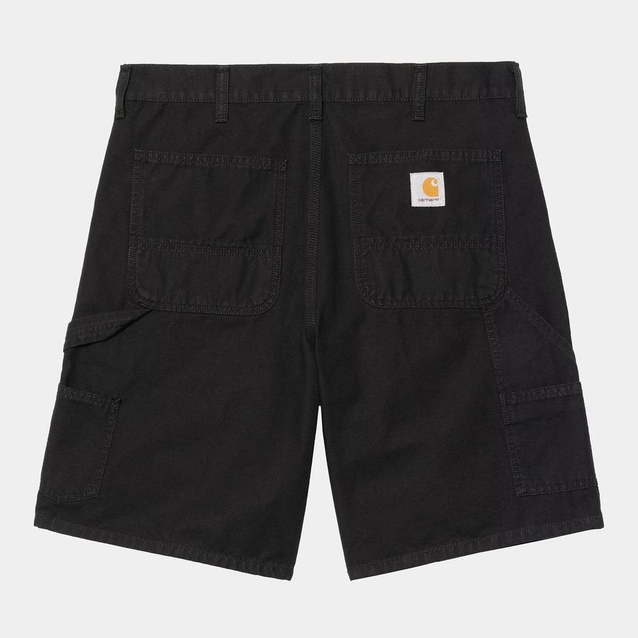 Carhartt WIP Double Knee Short - Black (Rinsed)