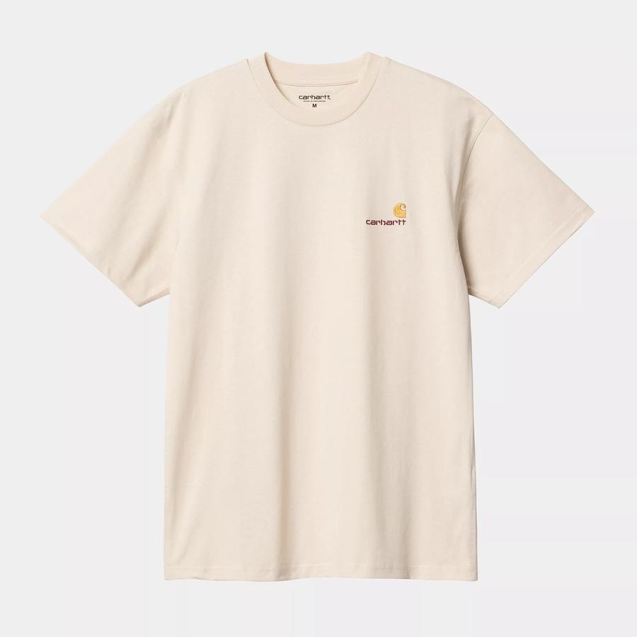 Carhartt WIP S/S American Script T-Shirt - Natural