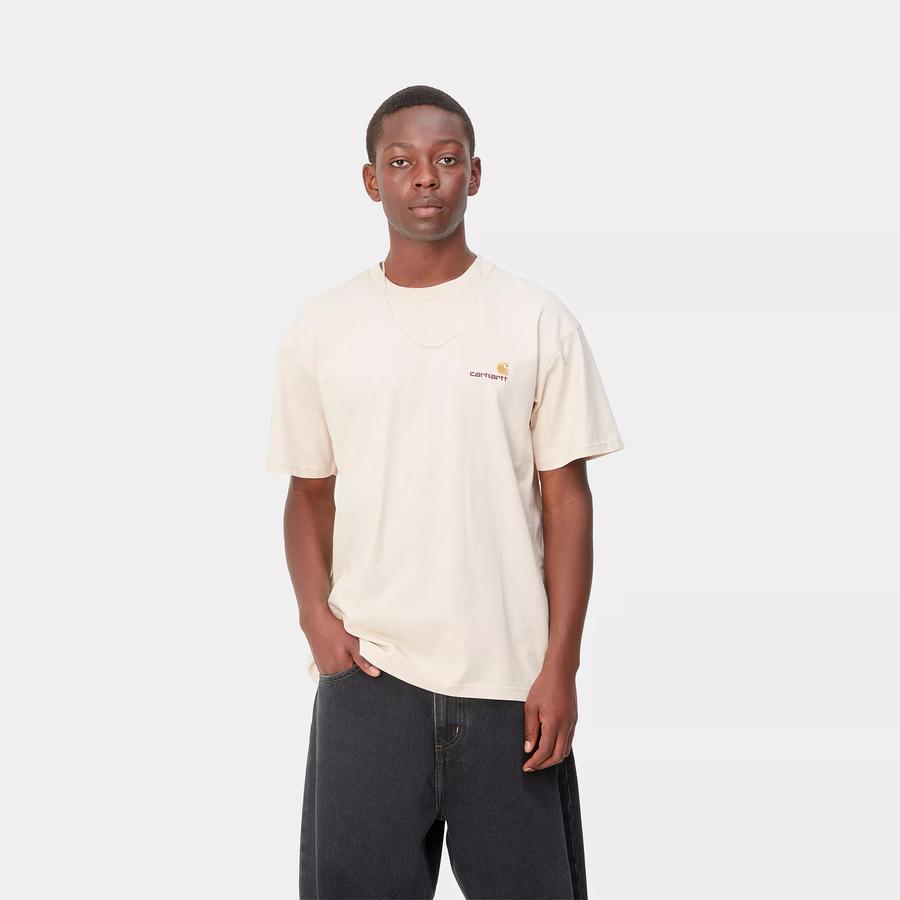 Carhartt WIP S/S American Script T-Shirt - Natural