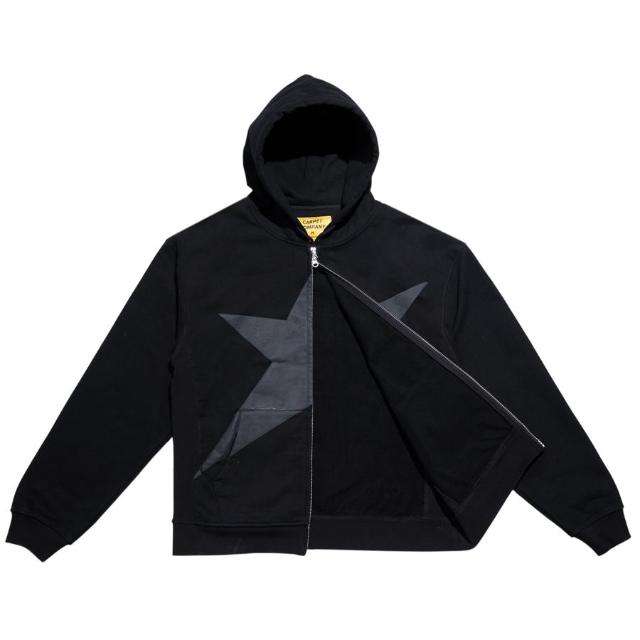 Carpet Company Puff Print Hood Jacket - Black