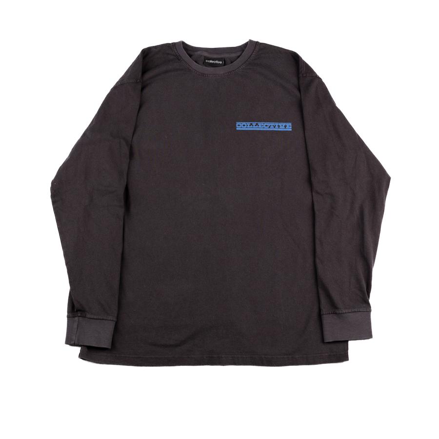 Collective Cartoon Long Sleeve - Black (Garment Dyed)