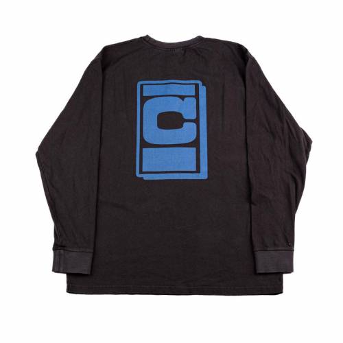 Collective Cartoon Long Sleeve - Black (Garment Dyed)
